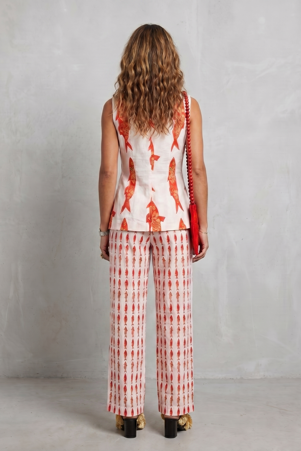 Mariselle – Coastal print sophistication – Trouser set
