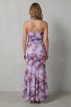 Floral One Shoulder Women’s One-Shoulder Maxi Dress