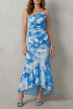 Floral One Shoulder Women’s One-Shoulder Maxi Dress