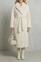 Lapel Oversized Faux Fur Long Coat