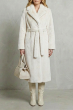 Lapel Oversized Faux Fur Long Coat