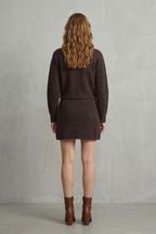 Knit Cropped Two-Piece Skirt Set