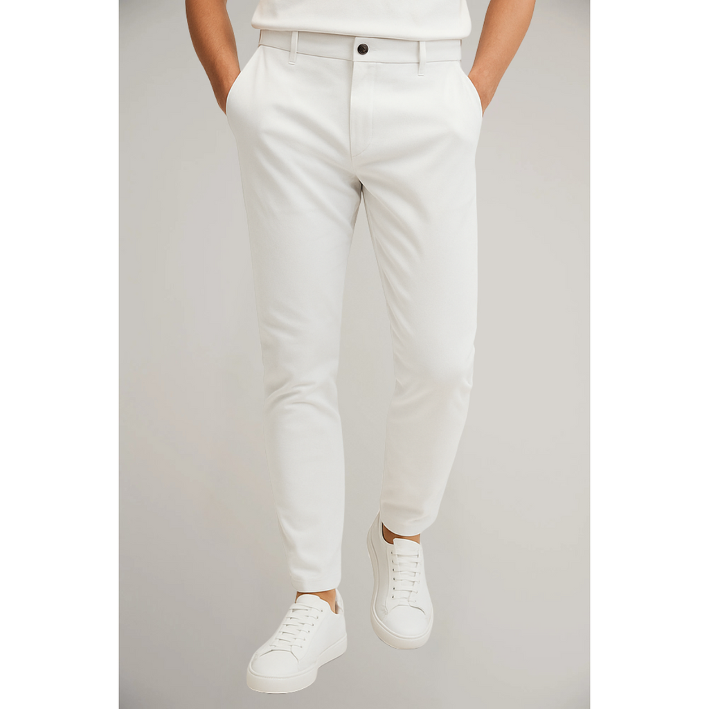 Slim Leg Trousers Tailored Fit Stretch