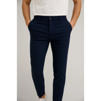 Slim Leg Trousers Tailored Fit Stretch