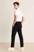 Slim Leg Trousers Tailored Fit Stretch