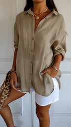 Button-Down Summer Shirt Lightweight Casual