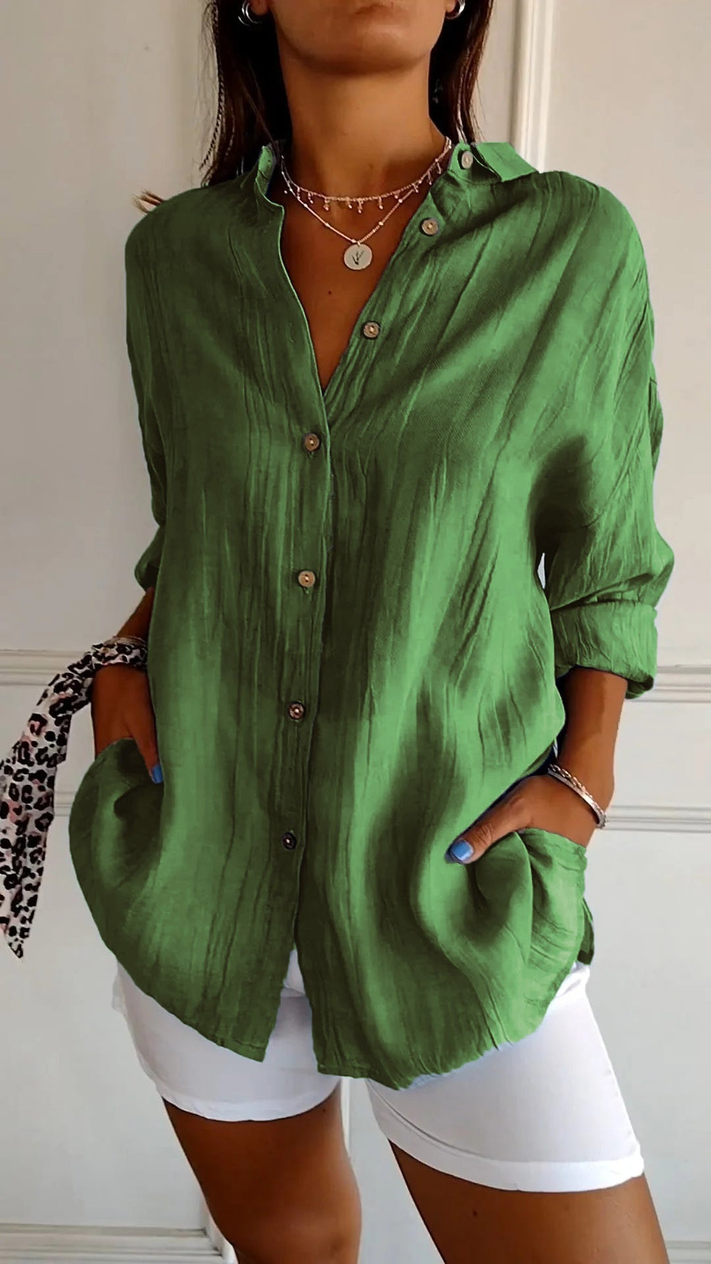 Button-Down Summer Shirt Lightweight Casual