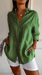 Button-Down Summer Shirt Lightweight Casual