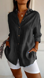 Button-Down Summer Shirt Lightweight Casual