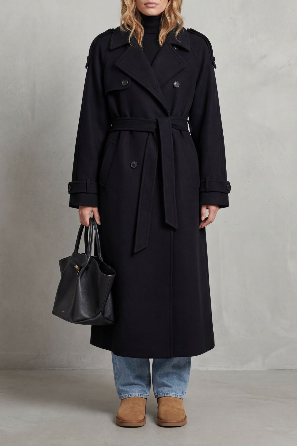 Oversized Wool Trench Coat