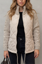 Knit Quilted Puffer Jacket