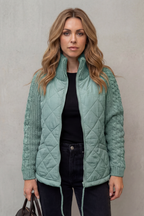 Knit Quilted Puffer Jacket
