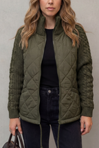 Knit Quilted Puffer Jacket