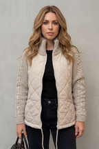 Knit Quilted Puffer Jacket