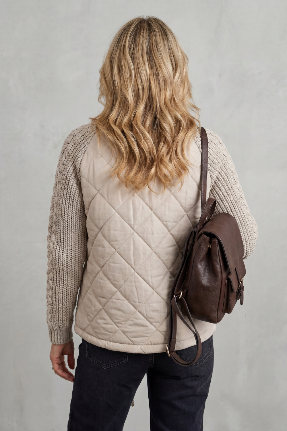 Knit Quilted Puffer Jacket