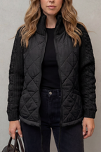 Knit Quilted Puffer Jacket