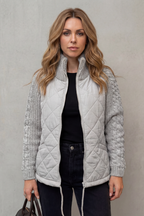 Knit Quilted Puffer Jacket