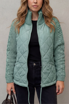Knit Quilted Puffer Jacket