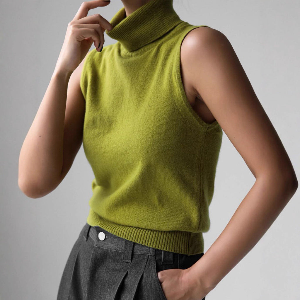 Turtleneck Sweater Soft Wool Fitted Casual