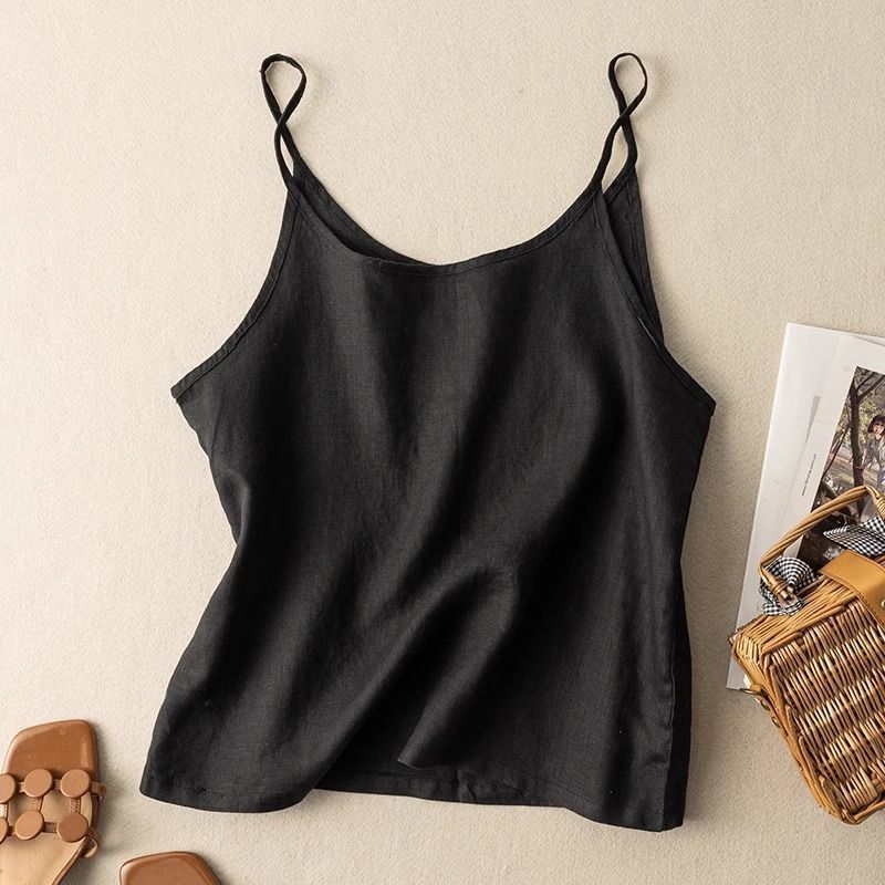 Linen Camisole Top Lightweight Sleeveless Summer