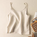 Linen Camisole Top Lightweight Sleeveless Summer