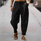 Mens Lightweight Summer Trousers Loose Breathable