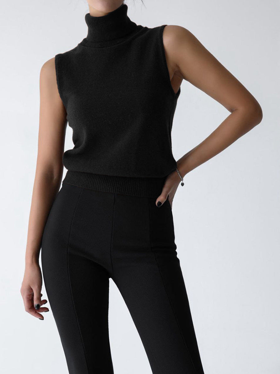 Turtleneck Sweater Soft Wool Fitted Casual