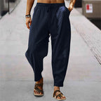 Mens Lightweight Summer Trousers Loose Breathable