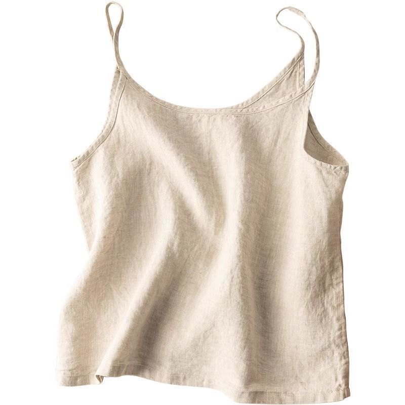 Linen Camisole Top Lightweight Sleeveless Summer
