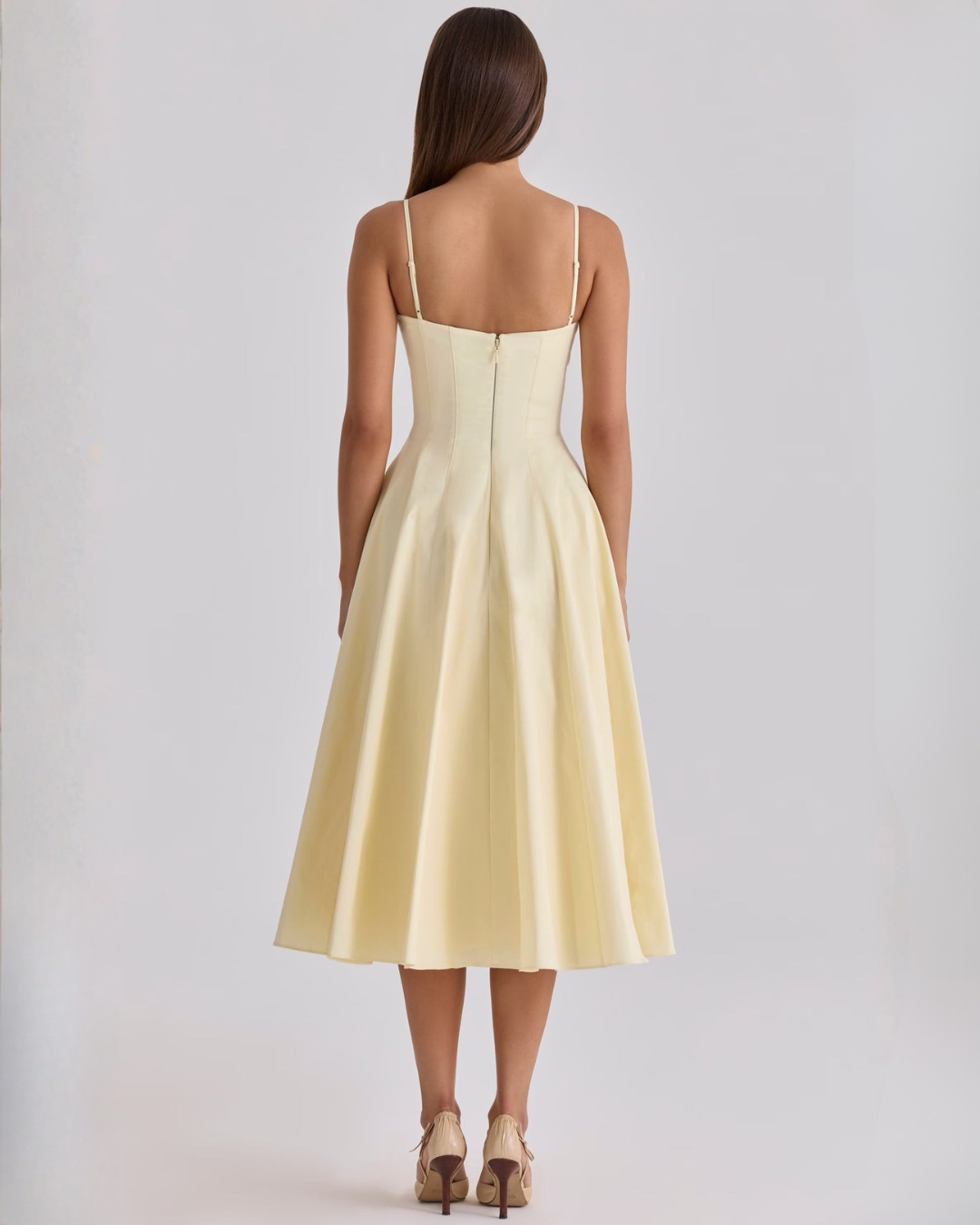 Occasion Midi Dress Fit And Flare Strappy