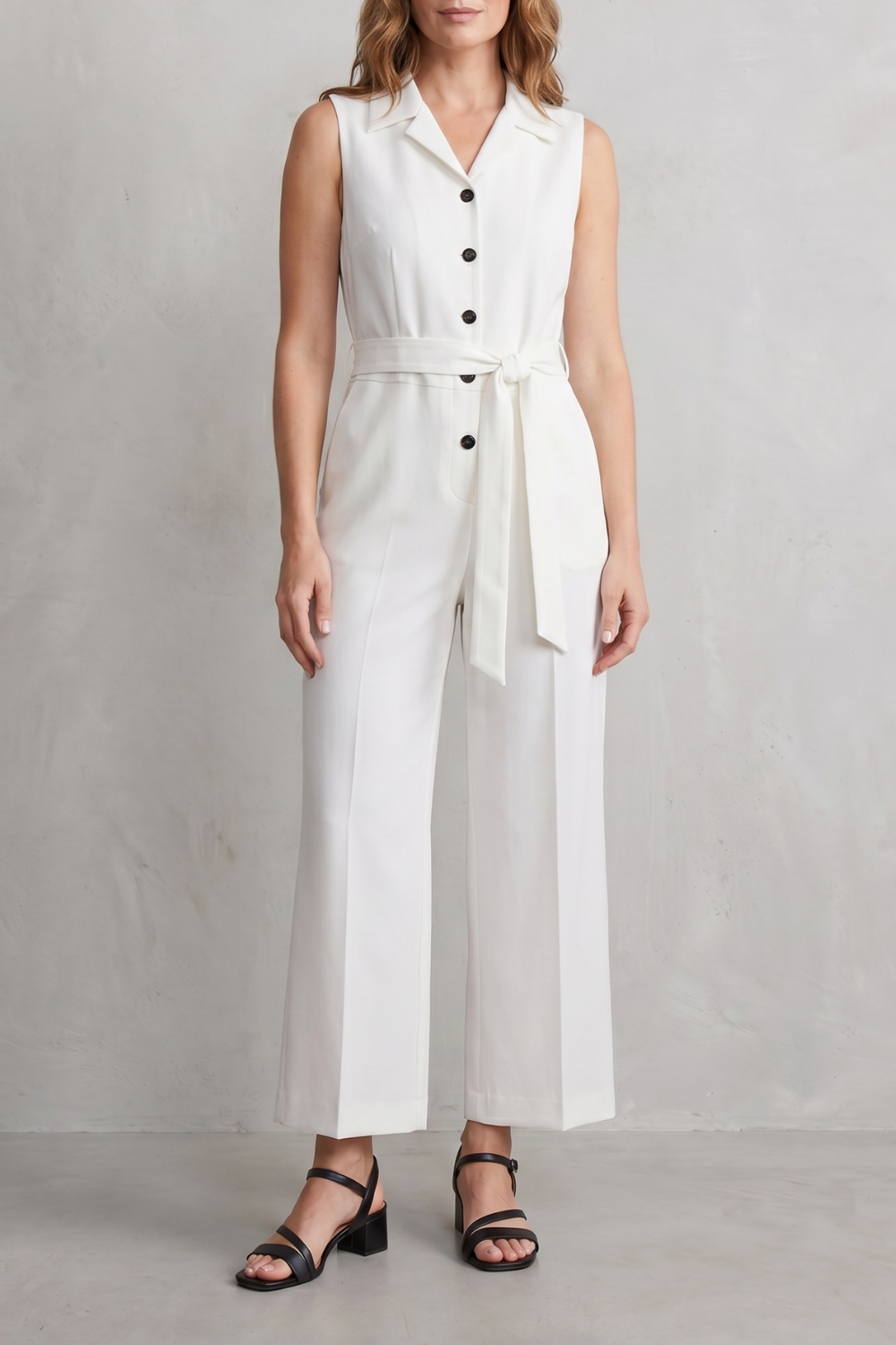 Orléane – Belted office elegance – Wide-leg jumpsuit