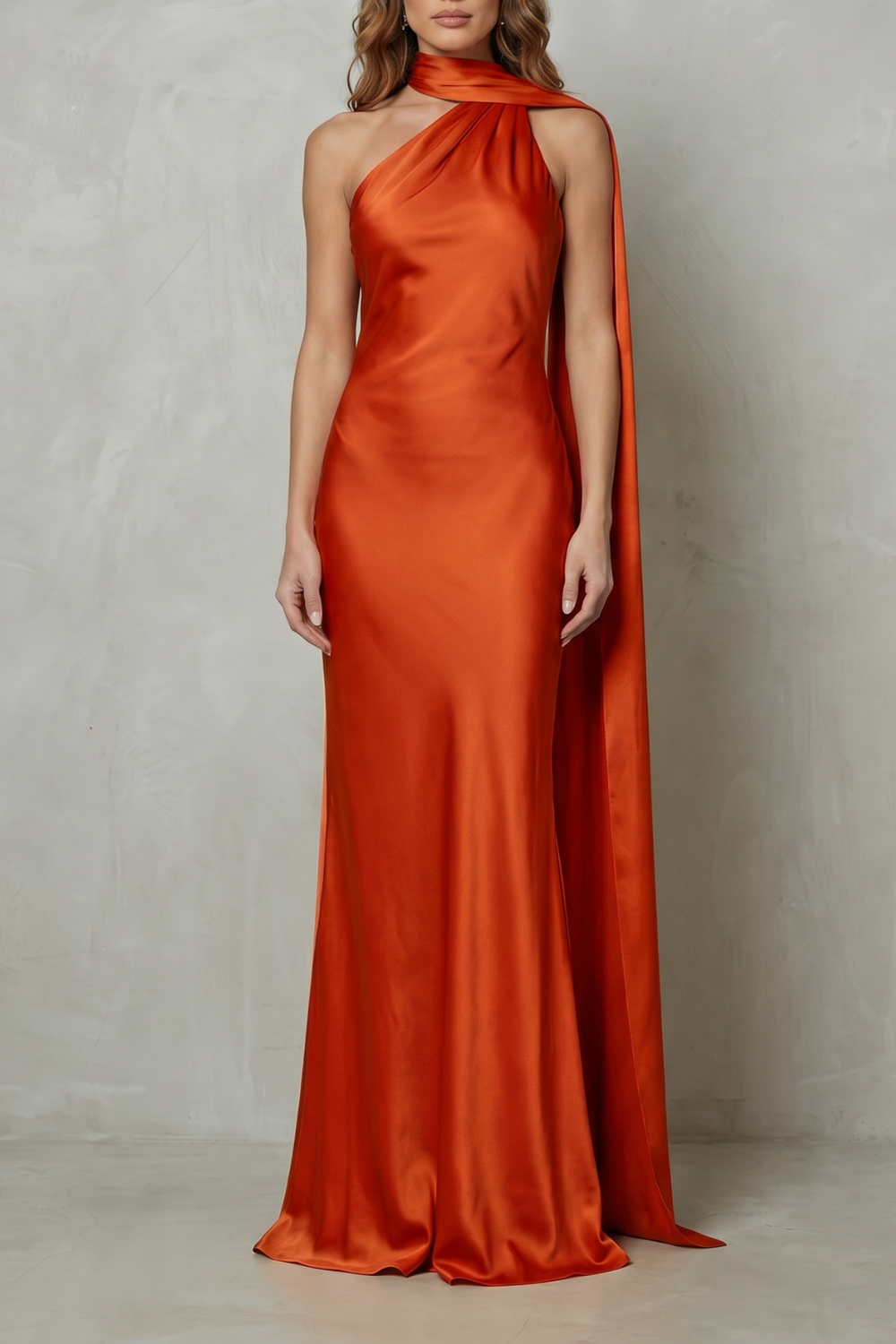 Halter Satin Mermaid Gown
