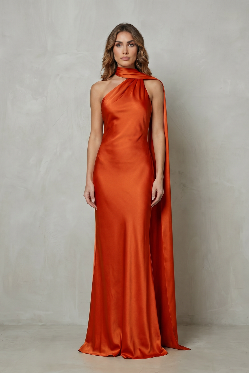Halter Satin Mermaid Gown