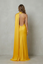 Halter Satin Mermaid Gown