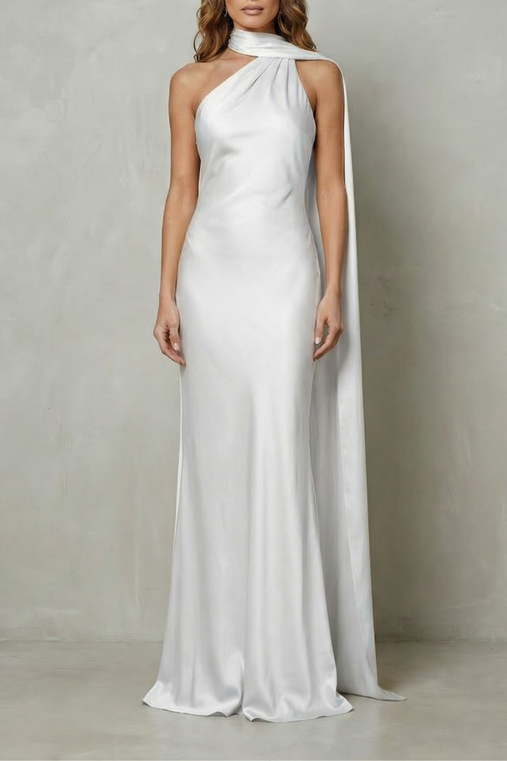 Halter Satin Mermaid Gown