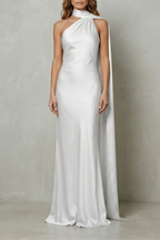 Halter Satin Mermaid Gown