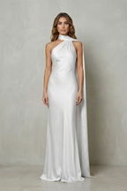 Halter Satin Mermaid Gown