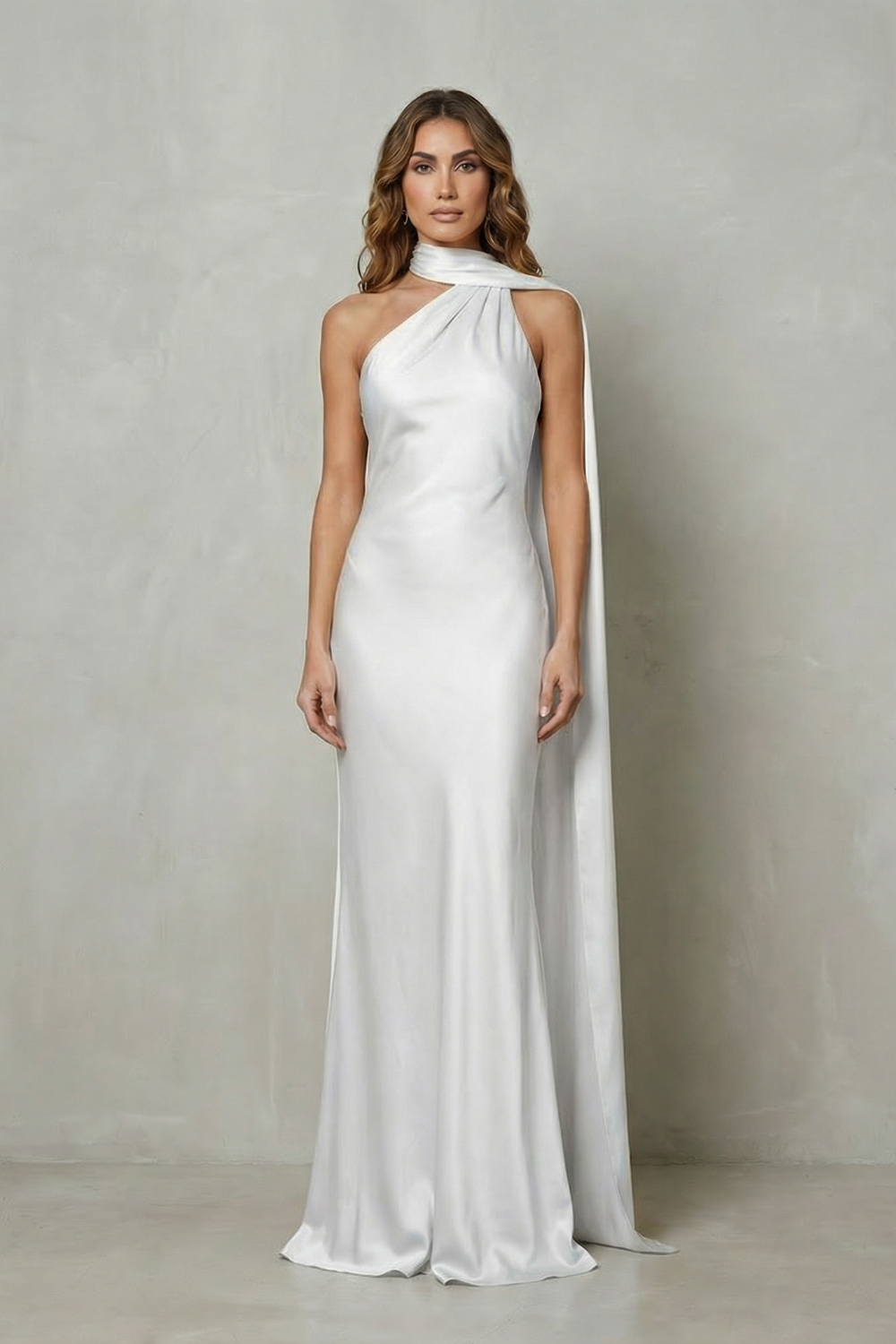 Halter Satin Mermaid Gown