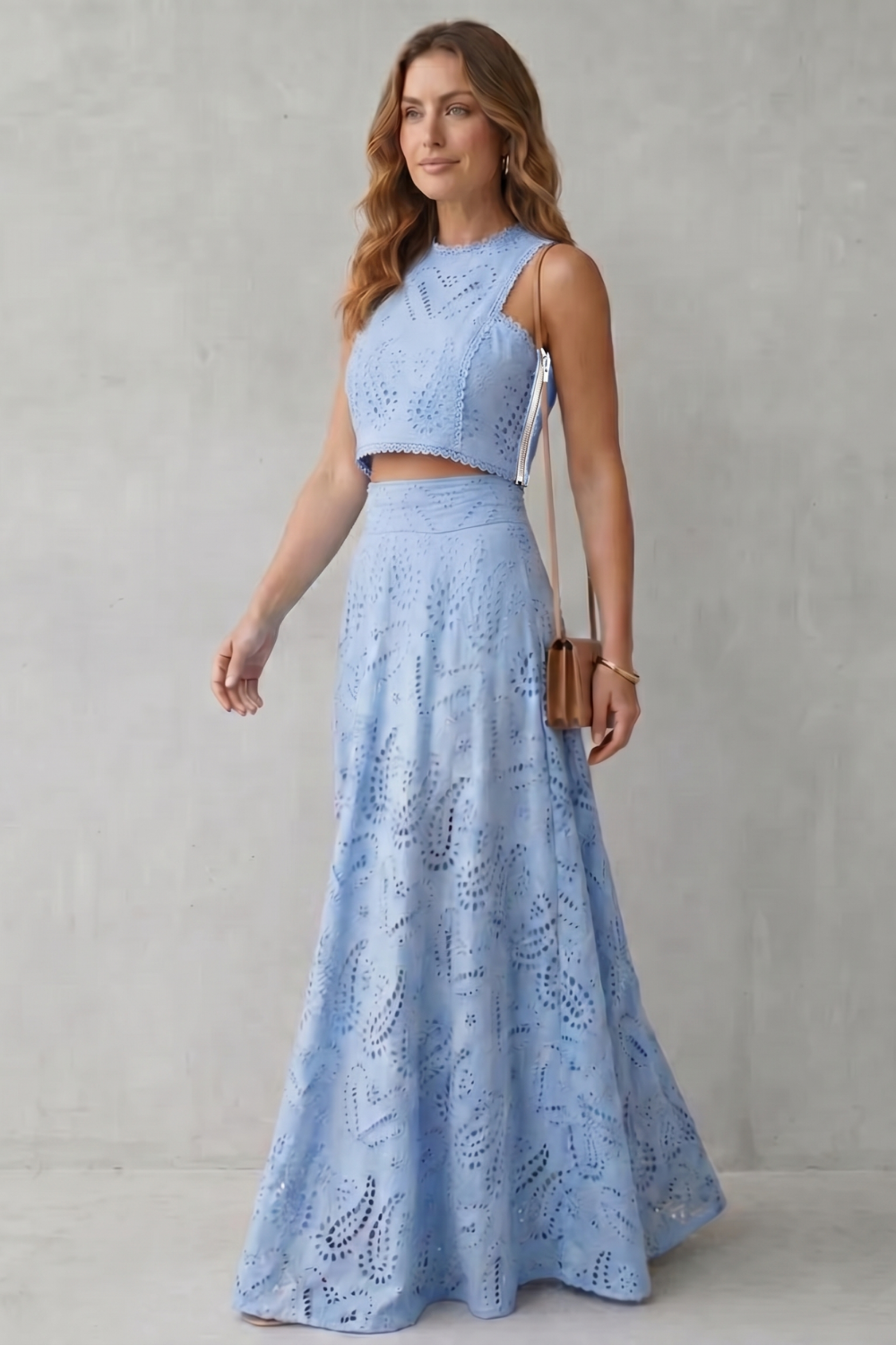 Parivelle – Embroidered lace elegance – Skirt set