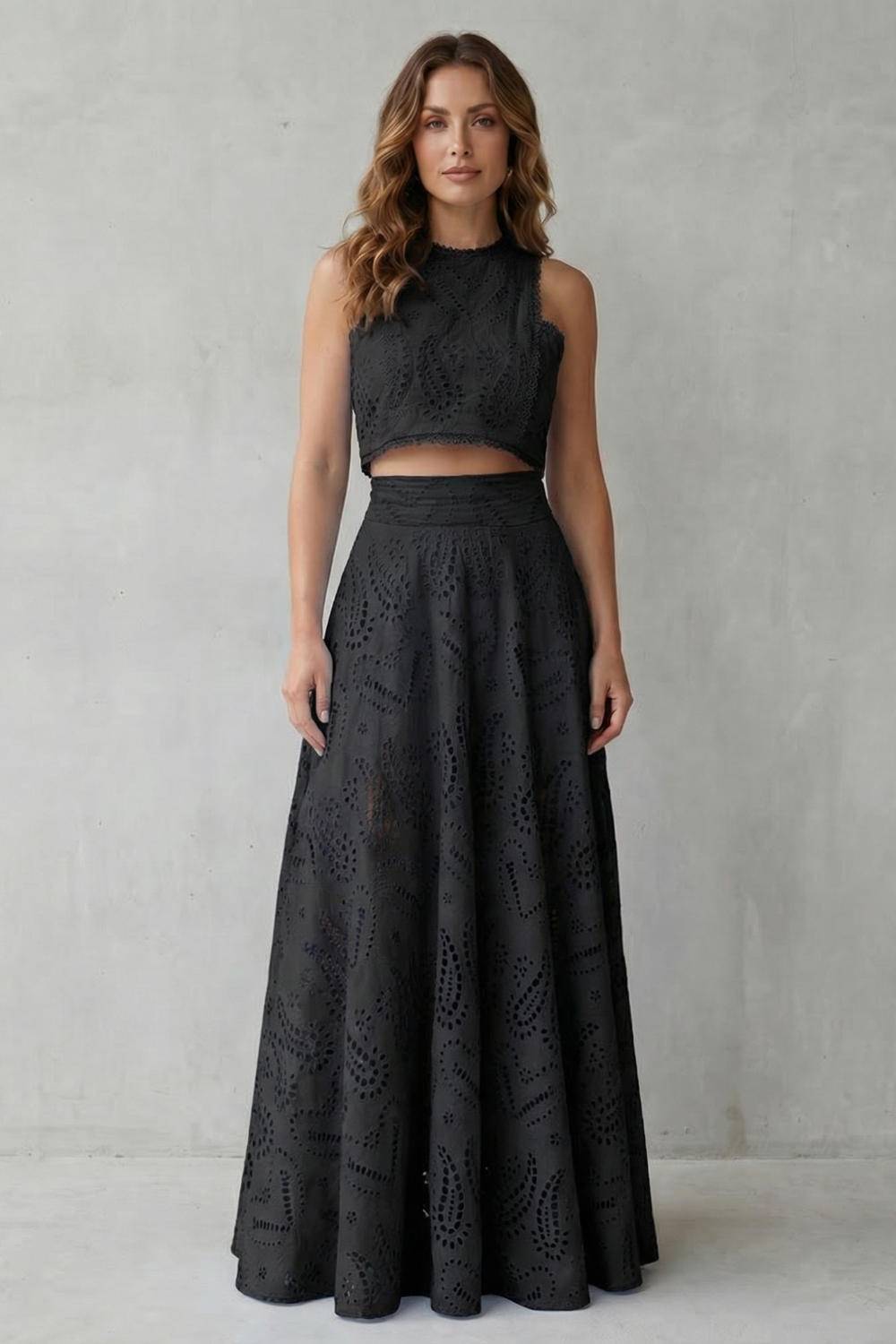 Parivelle – Embroidered lace elegance – Skirt set