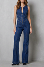 Zip Denim Jumpsuit