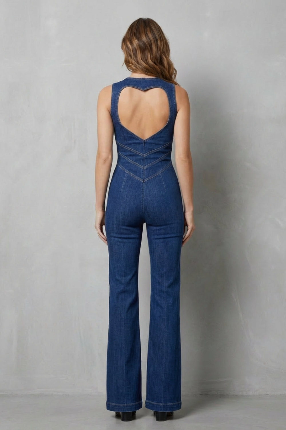 Zip Denim Jumpsuit