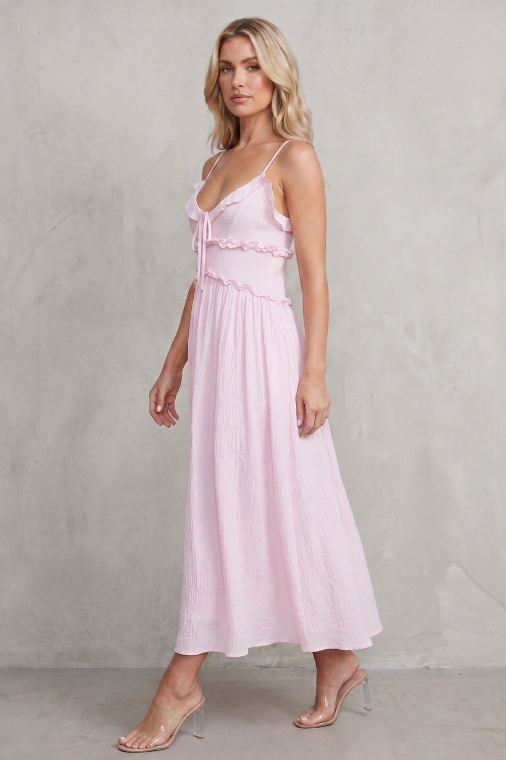 Rosabelle – Ruffled sweetheart romance – Midi dress