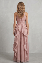 Chiffon Ruffle Maxi Dress