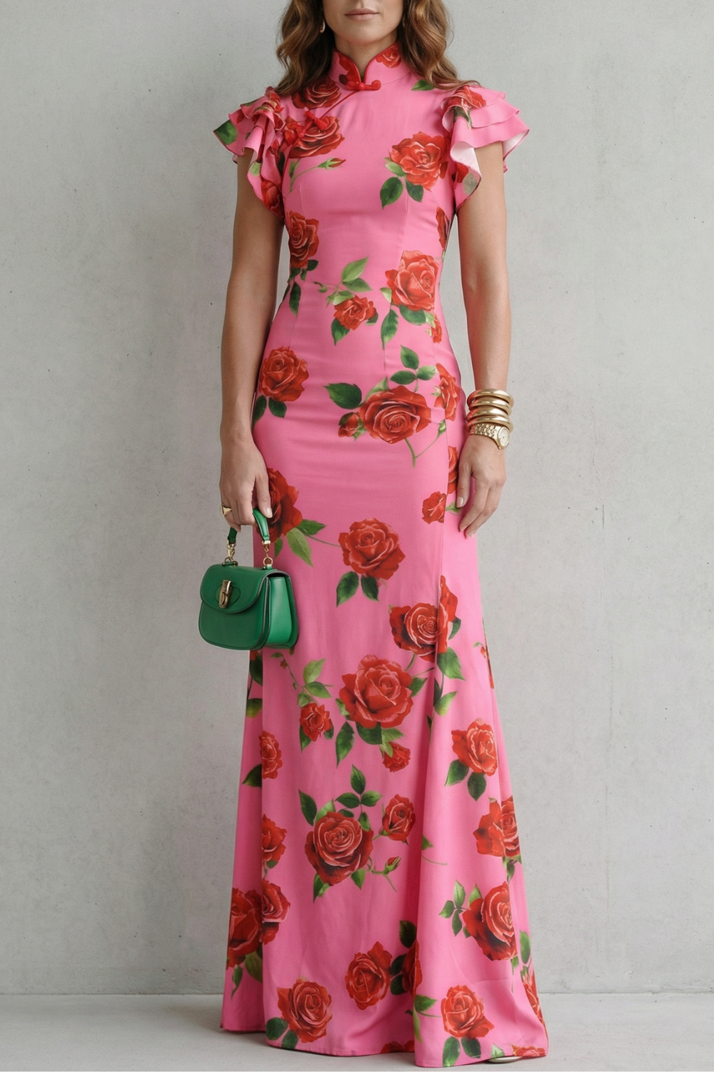 Rosavelle – Romantic rose print – Maxi dress
