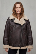Oversized Zip Aviator Coat