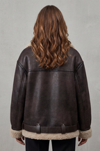 Oversized Zip Aviator Coat