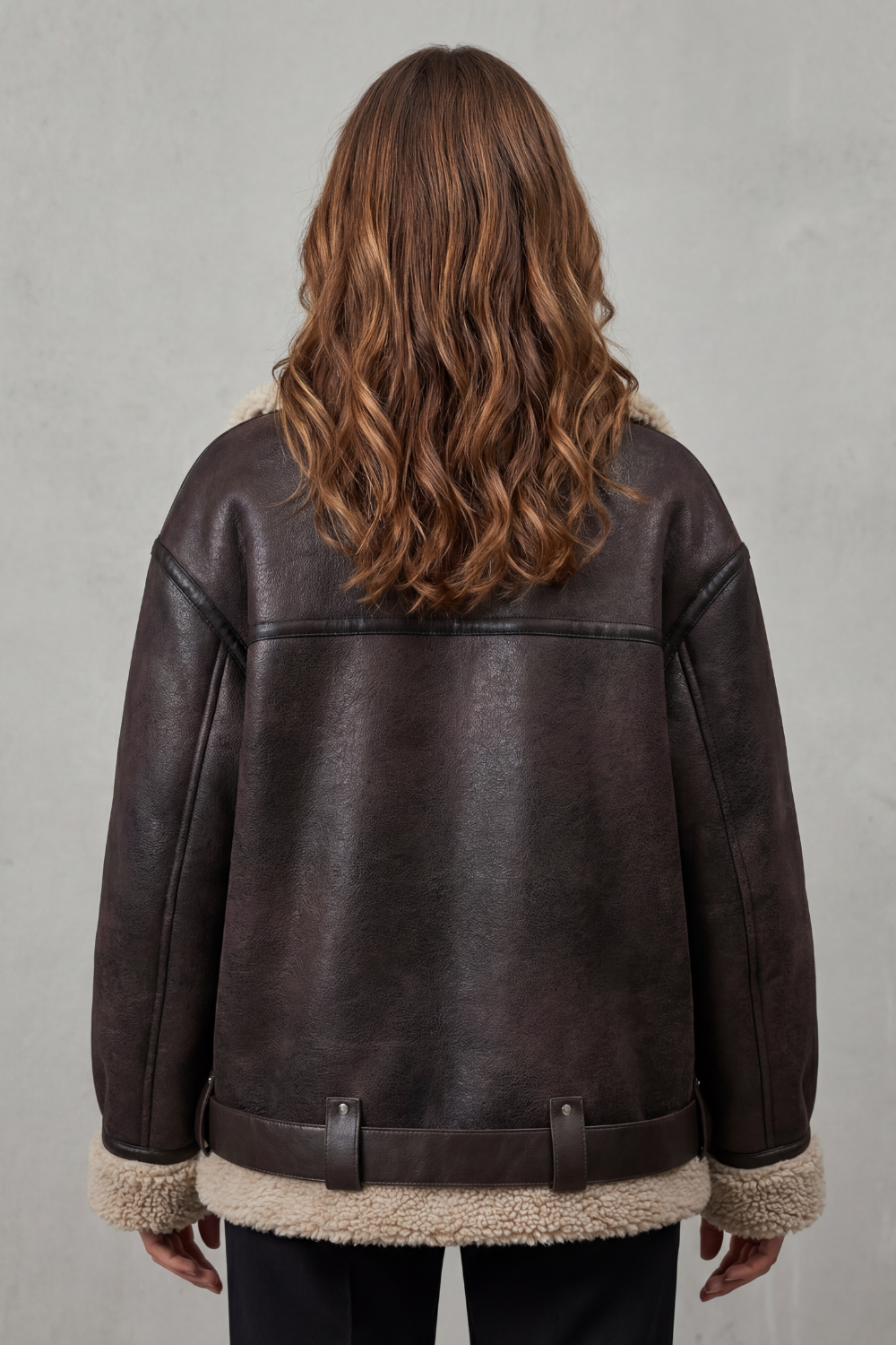 Oversized Zip Aviator Coat