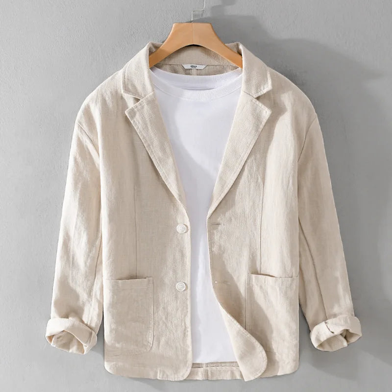Men's Blazer Buttons Pockets Soft Breathable Smart Casual