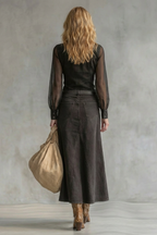 Puff Sleeve Wide-Leg Western-Chic Statement